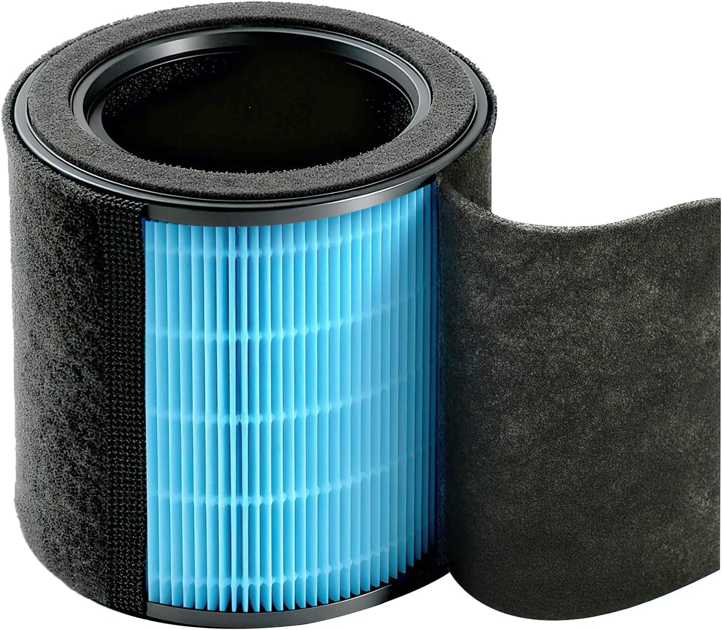 DR.PREPARE DAP02 erstatningsfilter 3-trins HEPA filter med vaskbart Forfilter og aktivt kulfilter, mod 99,97 %